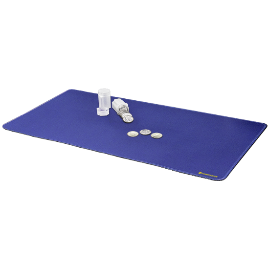 Desk Mat with Stitched Trim - 15.75 x 31.5  (Cobalt Blue)