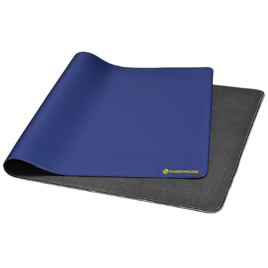 Desk Mat with Stitched Trim - 15.75 x 31.5  (Cobalt Blue)