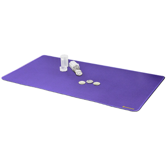 Desk Mat with Stitched Trim - 15.75 x 31.5 (Royal Purple)