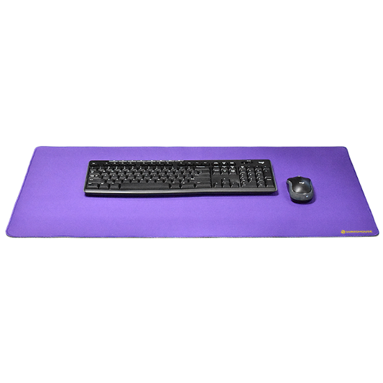 Desk Mat with Stitched Trim - 15.75 x 31.5 (Royal Purple)