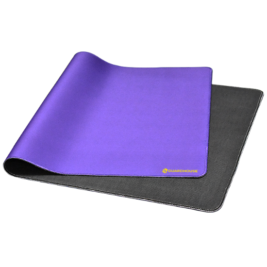 Desk Mat with Stitched Trim - 15.75 x 31.5 (Royal Purple)