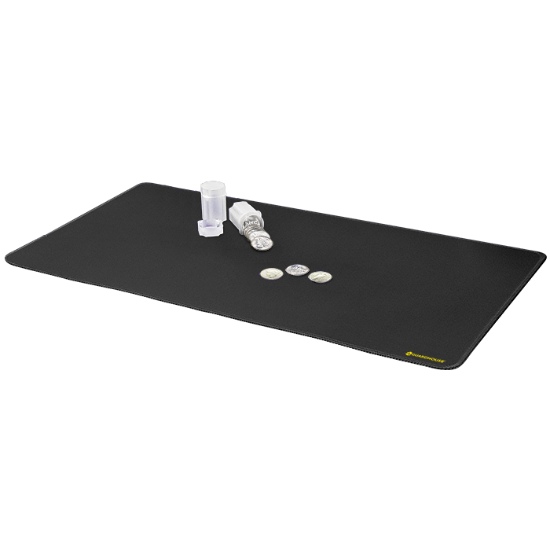 Desk Mat with Stitched Trim - 15.75 x 31.5 (Black)