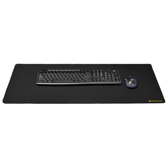 Desk Mat with Stitched Trim - 15.75 x 31.5 (Black)
