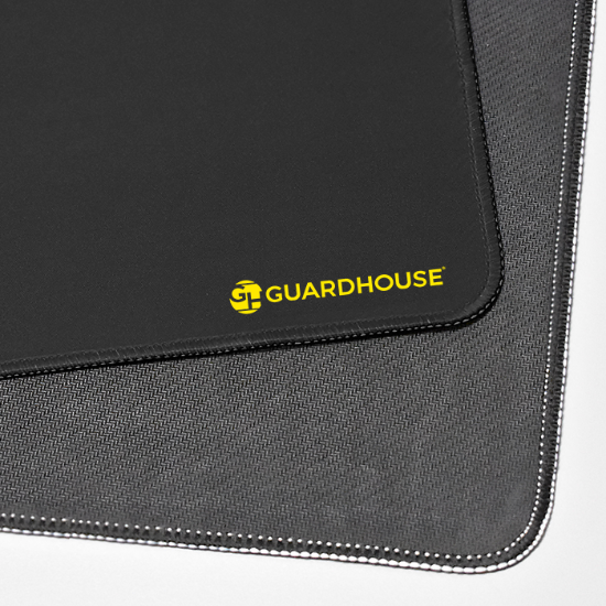 Desk Mat with Stitched Trim - 15.75 x 31.5 (Black)