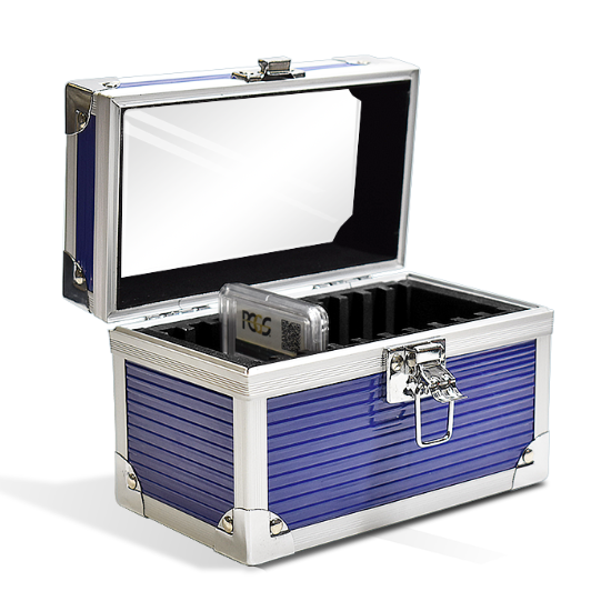Falcon Series 10 Slab Box - Clear Top - Blue
