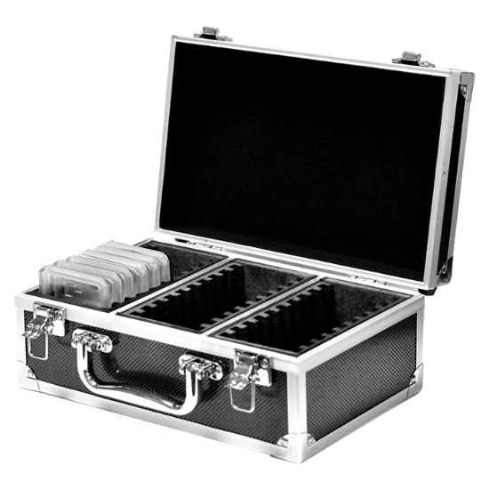 Falcon Series 30 Slab Box - Front Handle - Diamond Pattern / Black