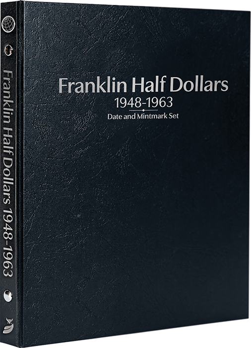 Franklin Half Dollars 1948-1963, Date & Mintmark Set P, D & S (Black)