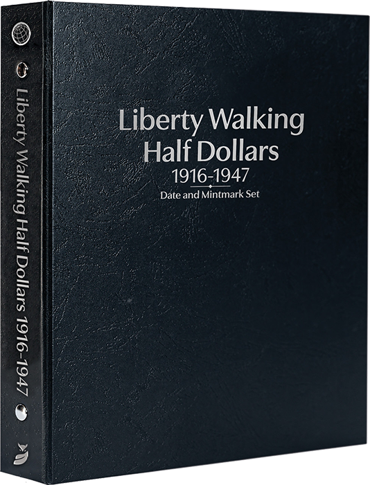 Liberty Walking Half Dollars 1916-1947, Date & Mintmark Set P, D & S (Black)