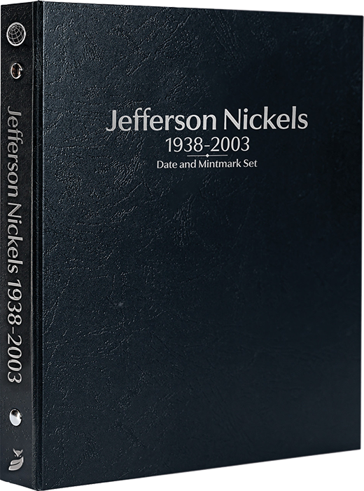Jefferson Nickels 1938-2003, Date & Mintmark Set P, D & S (Black)