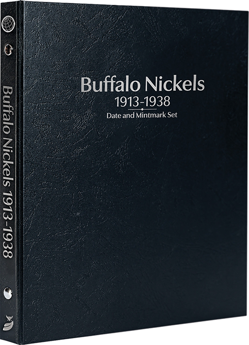 Buffalo Nickels 1913-1938, Date & Mintmark Set P, D & S (Black)