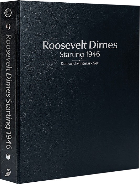 Roosevelt Dimes Starting 1946, Date & Mintmark Set P, D & S (Black)