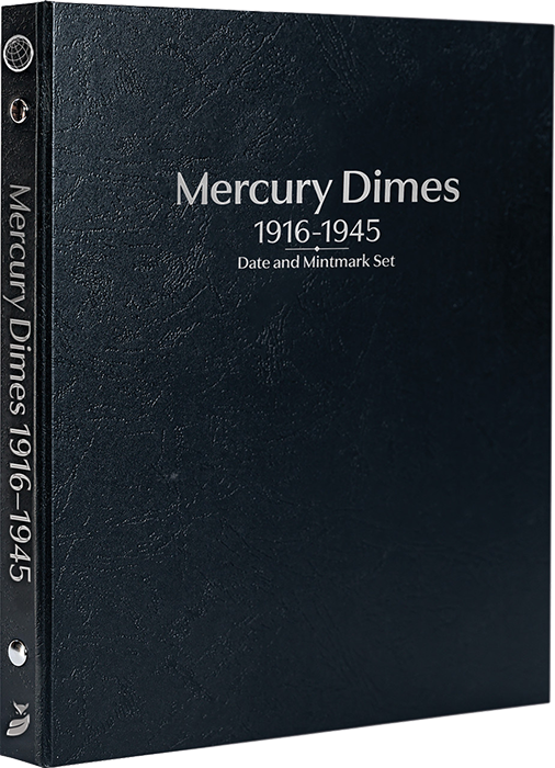 Mercury Dimes 1916-1945, Date & Mintmark Set P, D & S (Black)