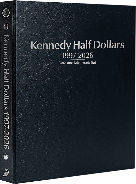 Kennedy Half Dollars 1997-2026, Date & Mintmark Set P, D & S (Black)