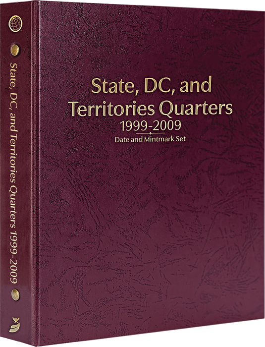 State, DC, and Territorial Quarters 1999-2009, Date & Mintmark Set P & D (Burgundy)
