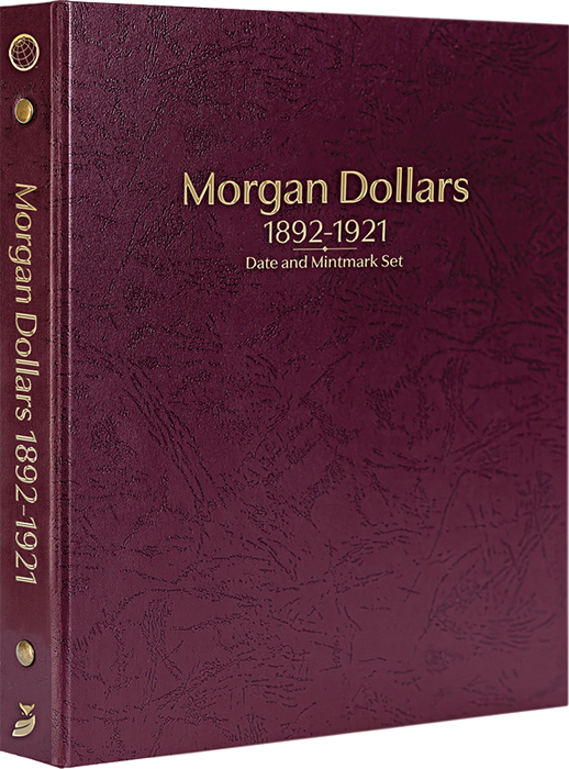 Morgan Dollars 1892-1921, Date & Mintmark Set P, D, S, CC, & O (Burgundy)