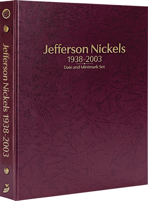 Jefferson Nickels 1938-2003, Date & Mintmark Set P, D & S (Burgundy)