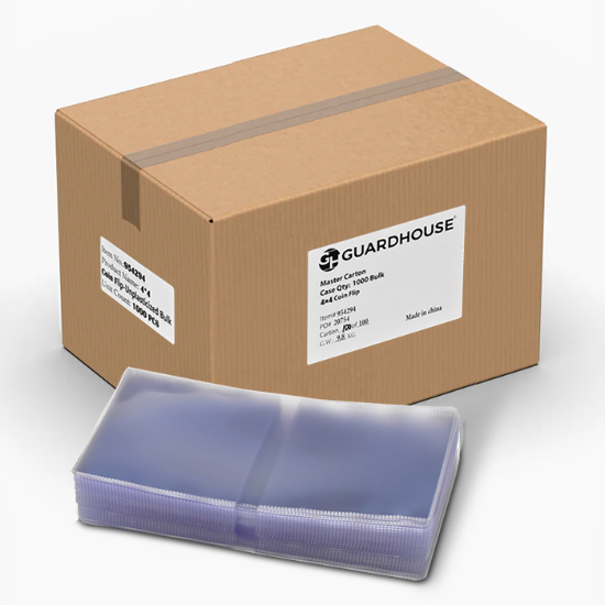4 x 4 Coin Flip - Unplasticized Bulk/1000 Pack