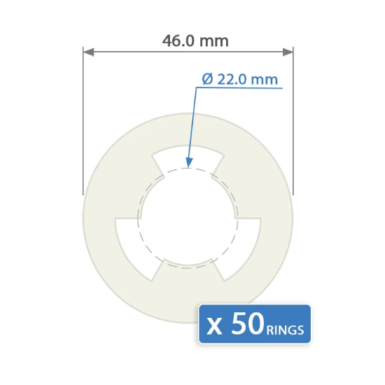 Defender Silicone Inserts for 1/4 oz Gold Eagles - 22mm Bulk 50 Pack