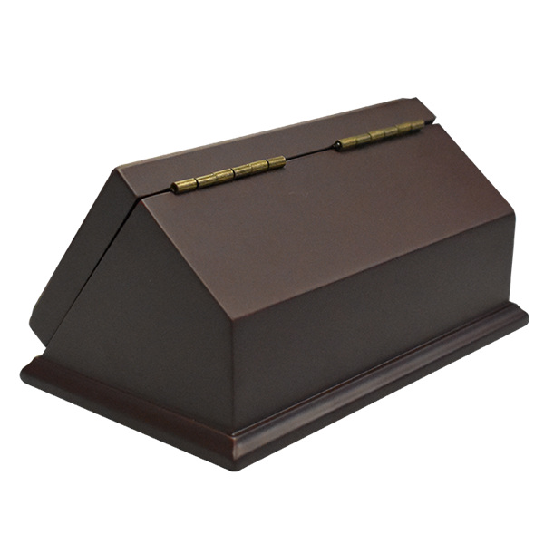 Angular Glass-Top Box For 2L Leatherette Insert Coin Display