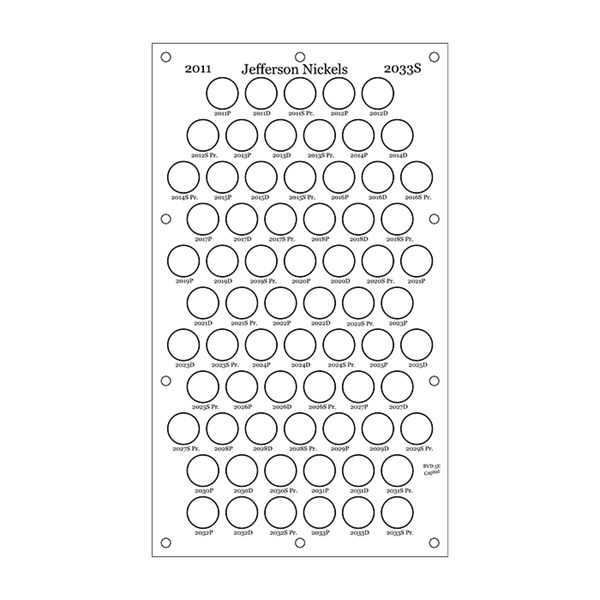 U.S. Jefferson Nickels 2011-2033 S. Pr.