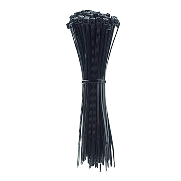 8" Nylon Cable Zip Tie 50lbs - Black