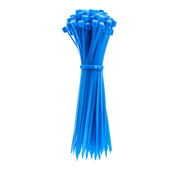 8" Nylon Cable Zip Tie 50lbs - Blue