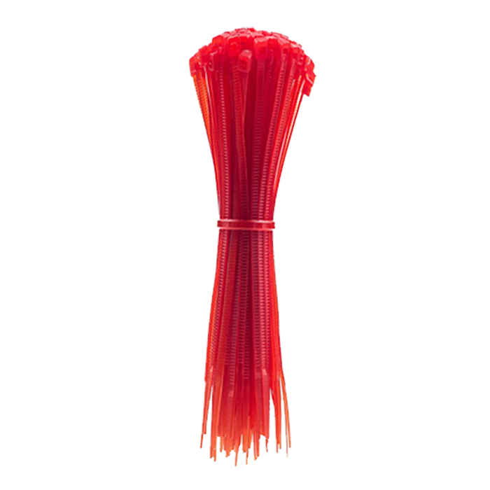 8" Nylon Cable Zip Tie 50lbs - Red